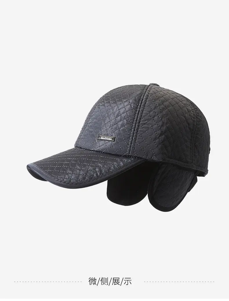 Men's Winter Fleece Baseball Cap Grey — feature 10