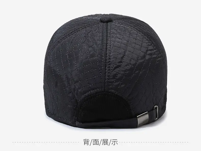 Men's Winter Fleece Baseball Cap Grey — feature 7