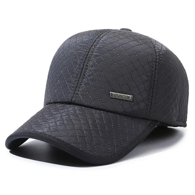 Men's Winter Fleece Baseball Cap Grey - Image 2