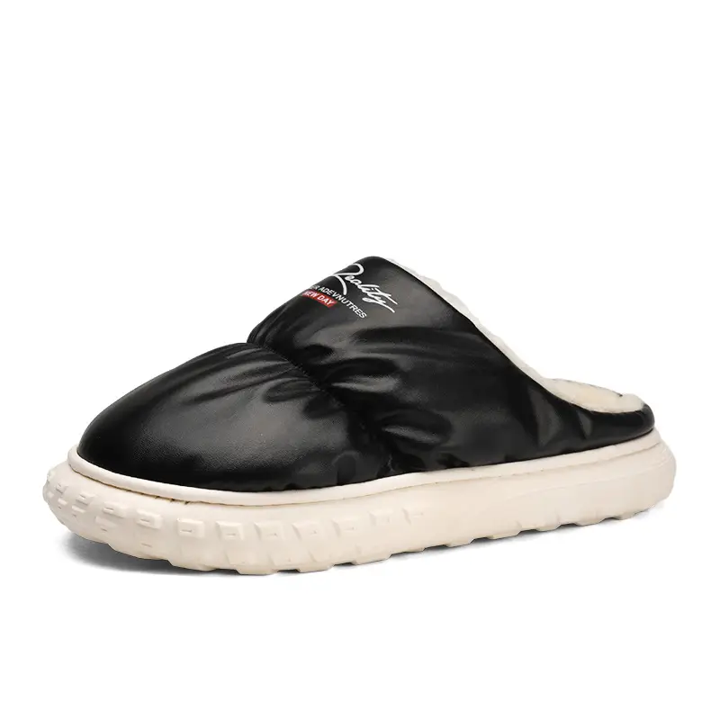 Waterproof Cotton Slippers Men's Winter Fashion New Indoor Velvet Thickeneded Cold-Proof and Warm Thick-Soled Non-Slip Wear-Resistant Cotton Shoes - Image 8