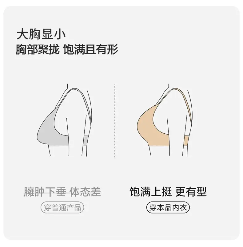 Large Bust Ultra-Thin Seamless Bra That Makes Big Busts Appear Smaller, Full Cup Breathable Rabbit Ear Honeycomb Bra Underwear — feature 18