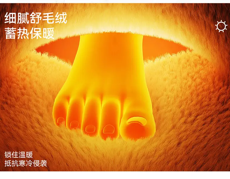 Black Fleece Lined Elderly Slippers Warm Winter β feature 4