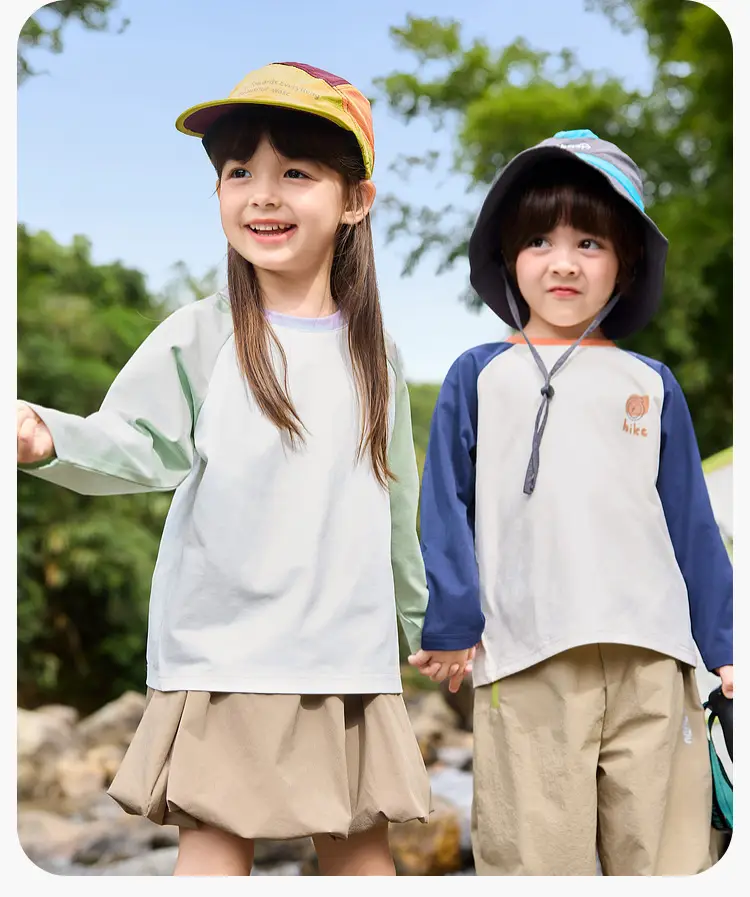Dudujia Kids Long Sleeve T-Shirt Green White — feature 13