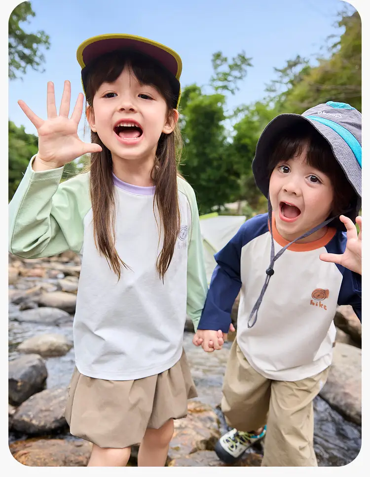 Dudujia Kids Long Sleeve T-Shirt Green White — feature 15