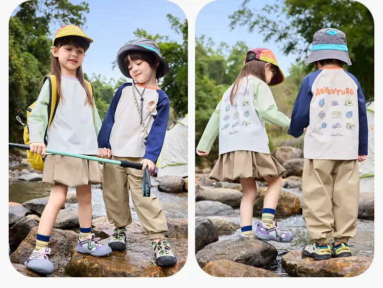 Dudujia Kids Long Sleeve T-Shirt Green White — feature 18