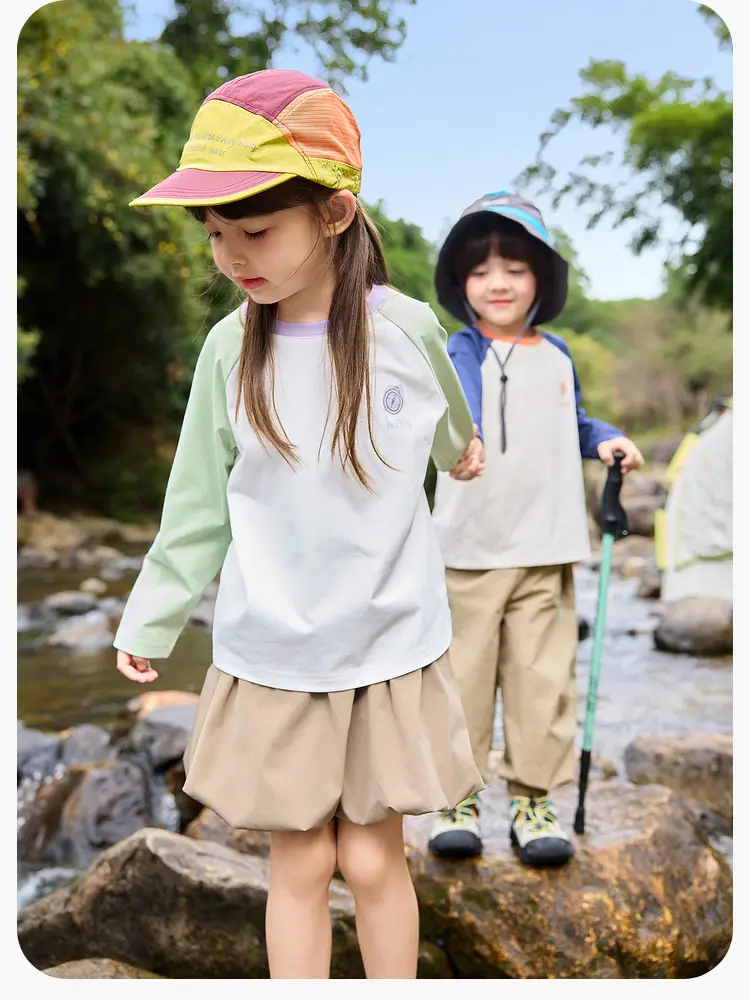 Dudujia Kids Long Sleeve T-Shirt Green White — feature 19