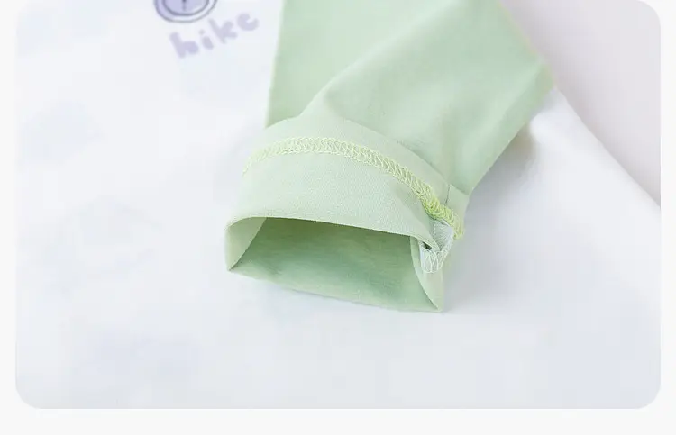 Dudujia Kids Long Sleeve T-Shirt Green White — feature 29