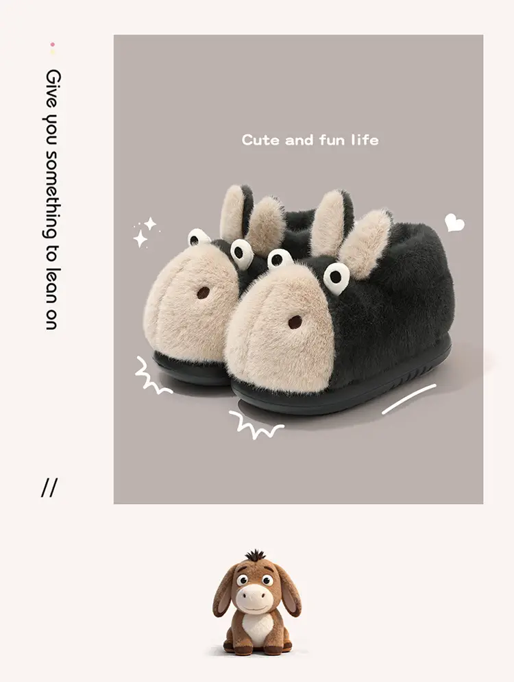 Men Winter Plush Cotton Slippers Brown 2025 — feature 9