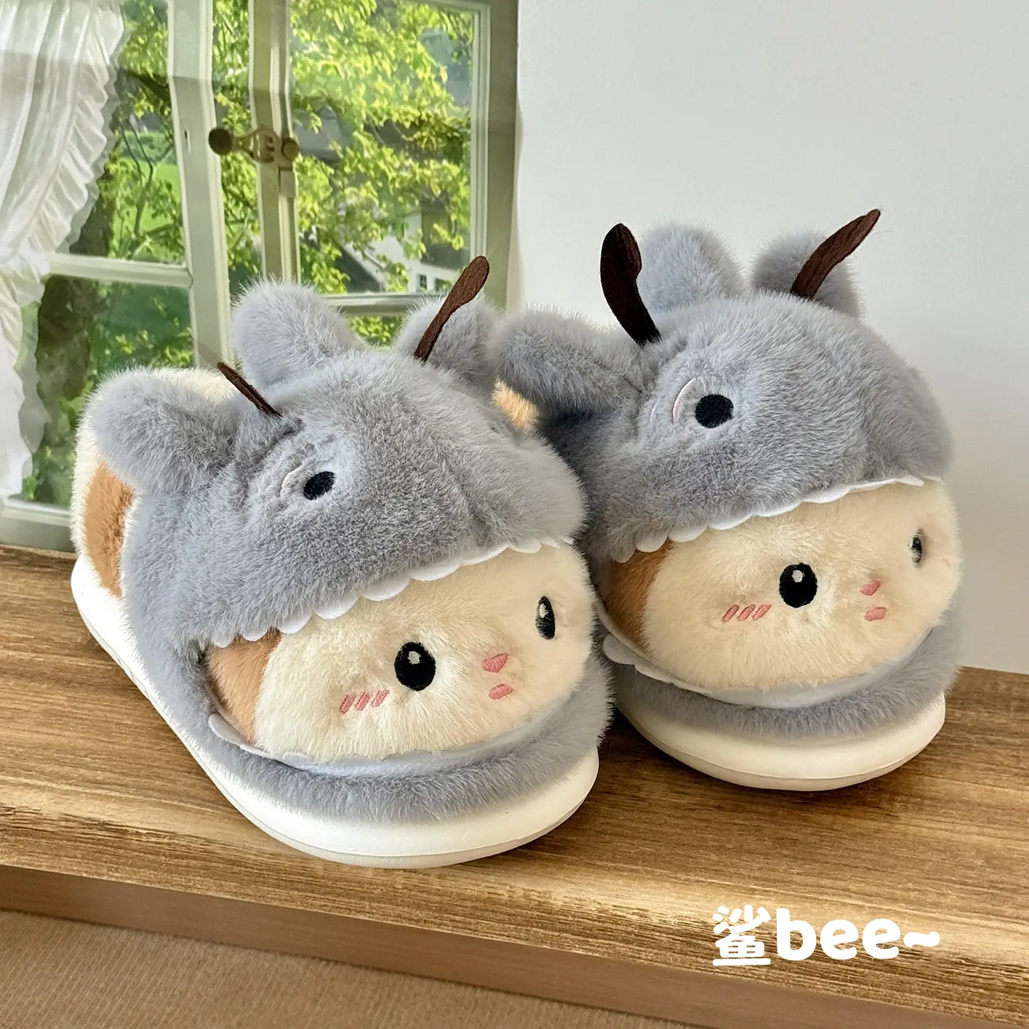 Winter Cartoon Cat Slippers Soft Fur for Men Women - Image 3