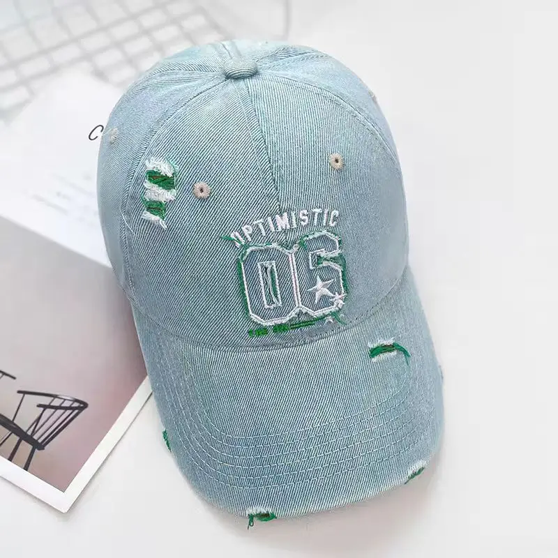 Vintage Denim Cap with "OPTIMISTIC OG" Embroidery - Image 9