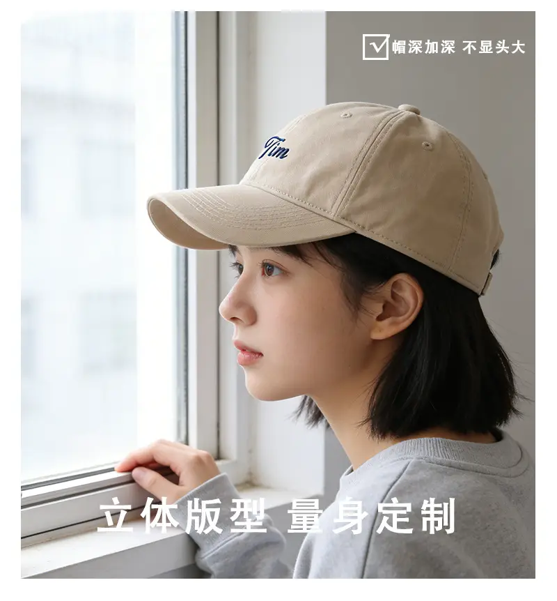 Unisex Letter Embroidered Baseball Cap Grey Autumn Winter — feature 4
