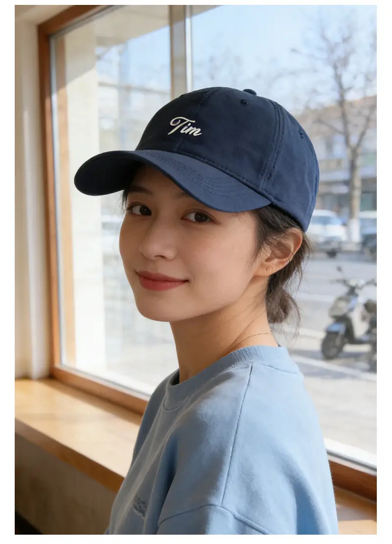 Unisex Letter Embroidered Baseball Cap Grey Autumn Winter — feature 7