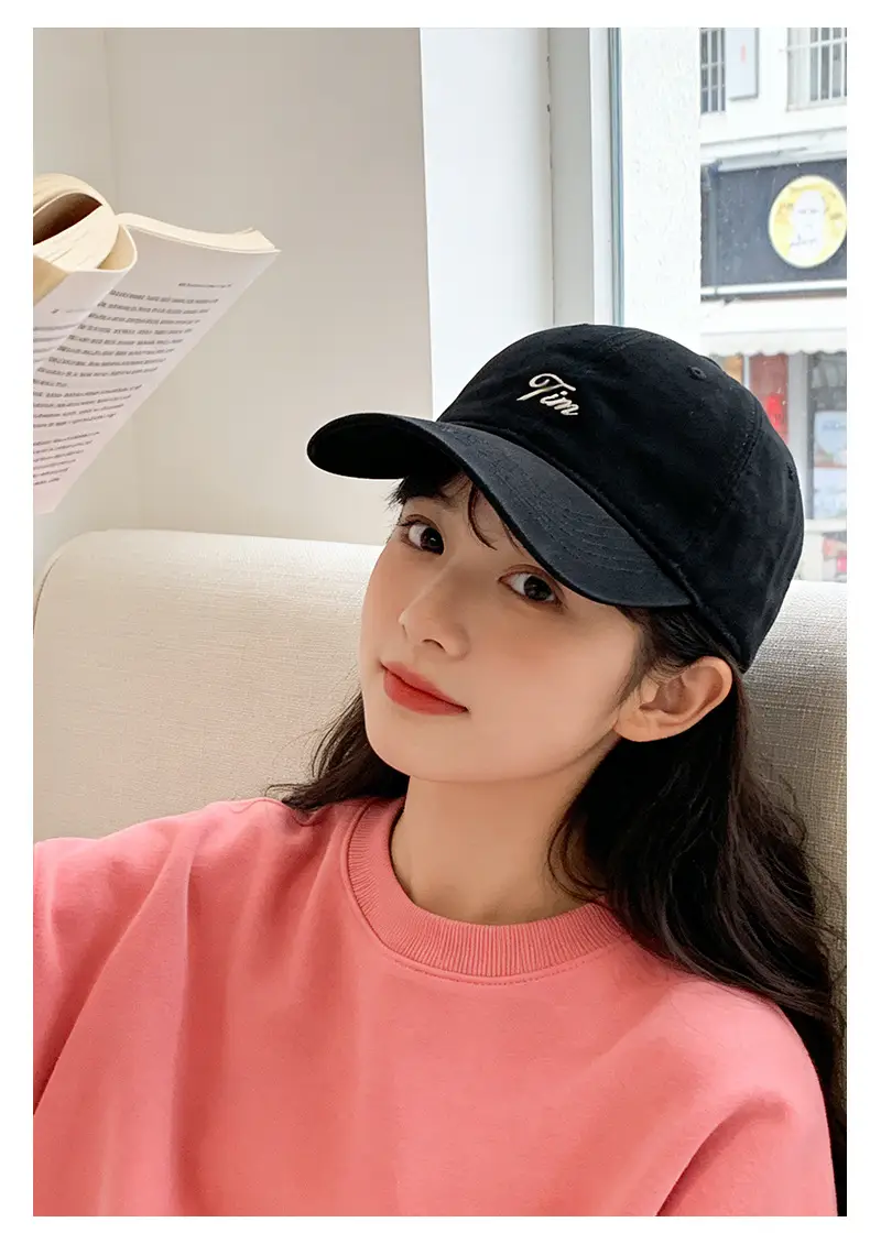 Unisex Letter Embroidered Baseball Cap Grey Autumn Winter — feature 9