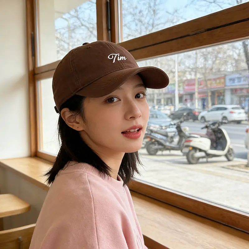 Unisex Letter Embroidered Baseball Cap Grey Autumn Winter - Image 2