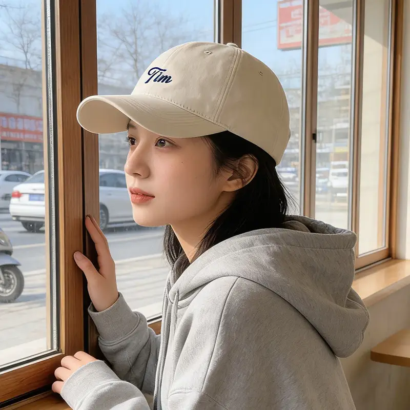 Unisex Letter Embroidered Baseball Cap Grey Autumn Winter - Image 5