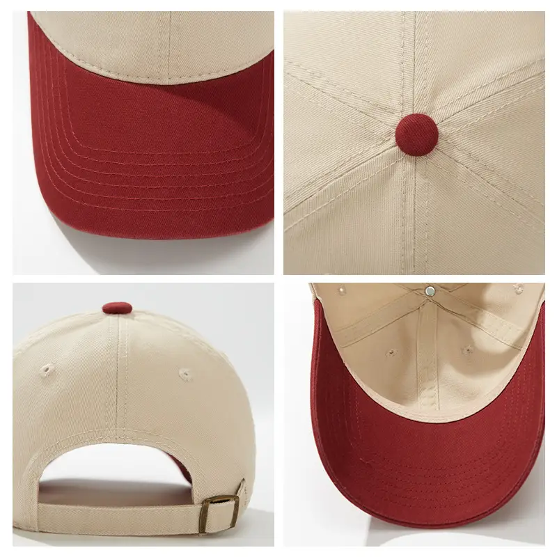 Men's White Black Cartoon Baseball Cap with Adjustable Strap