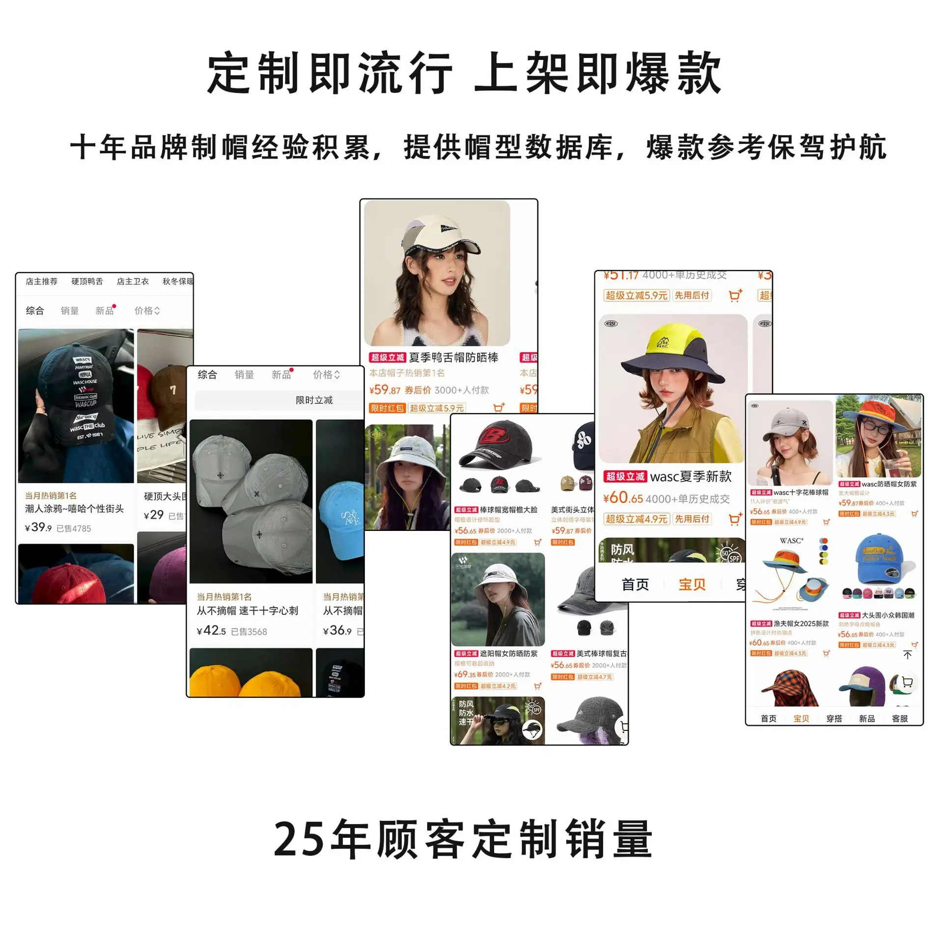 Men's White Black Cartoon Baseball Cap with Adjustable Strap