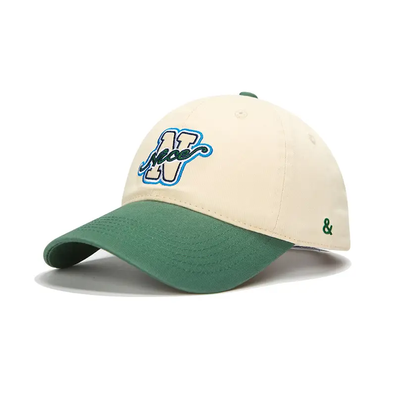 Men's White Black Cartoon Baseball Cap with Adjustable Strap