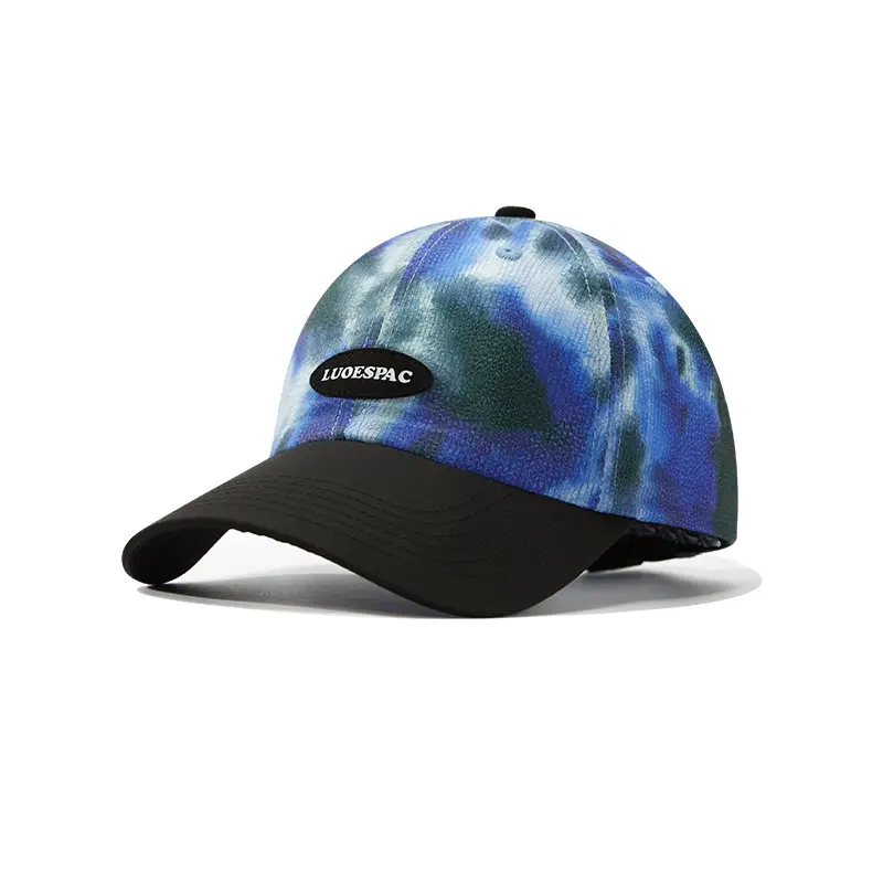 Men's White Black Cartoon Baseball Cap with Adjustable Strap