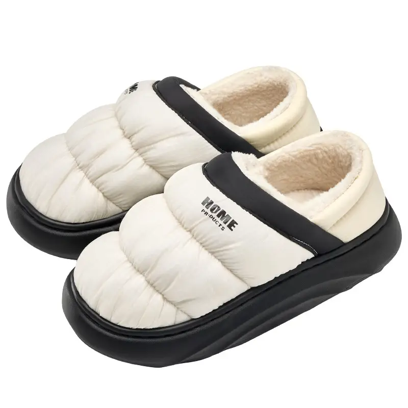 Men's Cotton Slippers 2026 New Model for Winter, Outdoor Wear, Thick-Soled, Non-Slip, Fleece-Lined, Thickened, Warm, Men's Closed-Back Cotton Shoes for Winter - Image 8