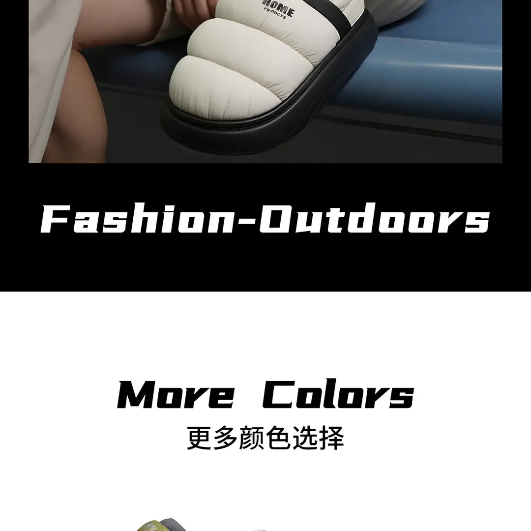 Men's Cotton Slippers 2026 New Model for Winter, Outdoor Wear, Thick-Soled, Non-Slip, Fleece-Lined, Thickened, Warm, Men's Closed-Back Cotton Shoes for Winter — feature 22
