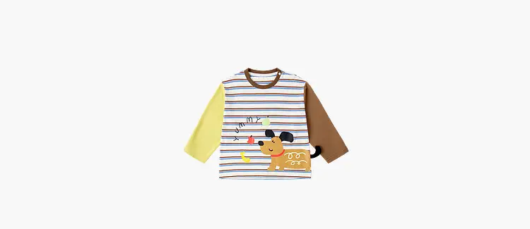 Duduia Kids Long Sleeve T-Shirt Yellow Cow Print — feature 18