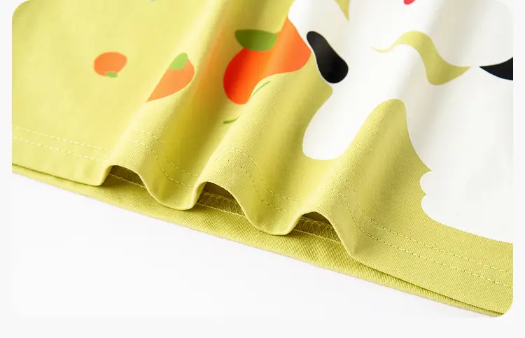 Duduia Kids Long Sleeve T-Shirt Yellow Cow Print — feature 30