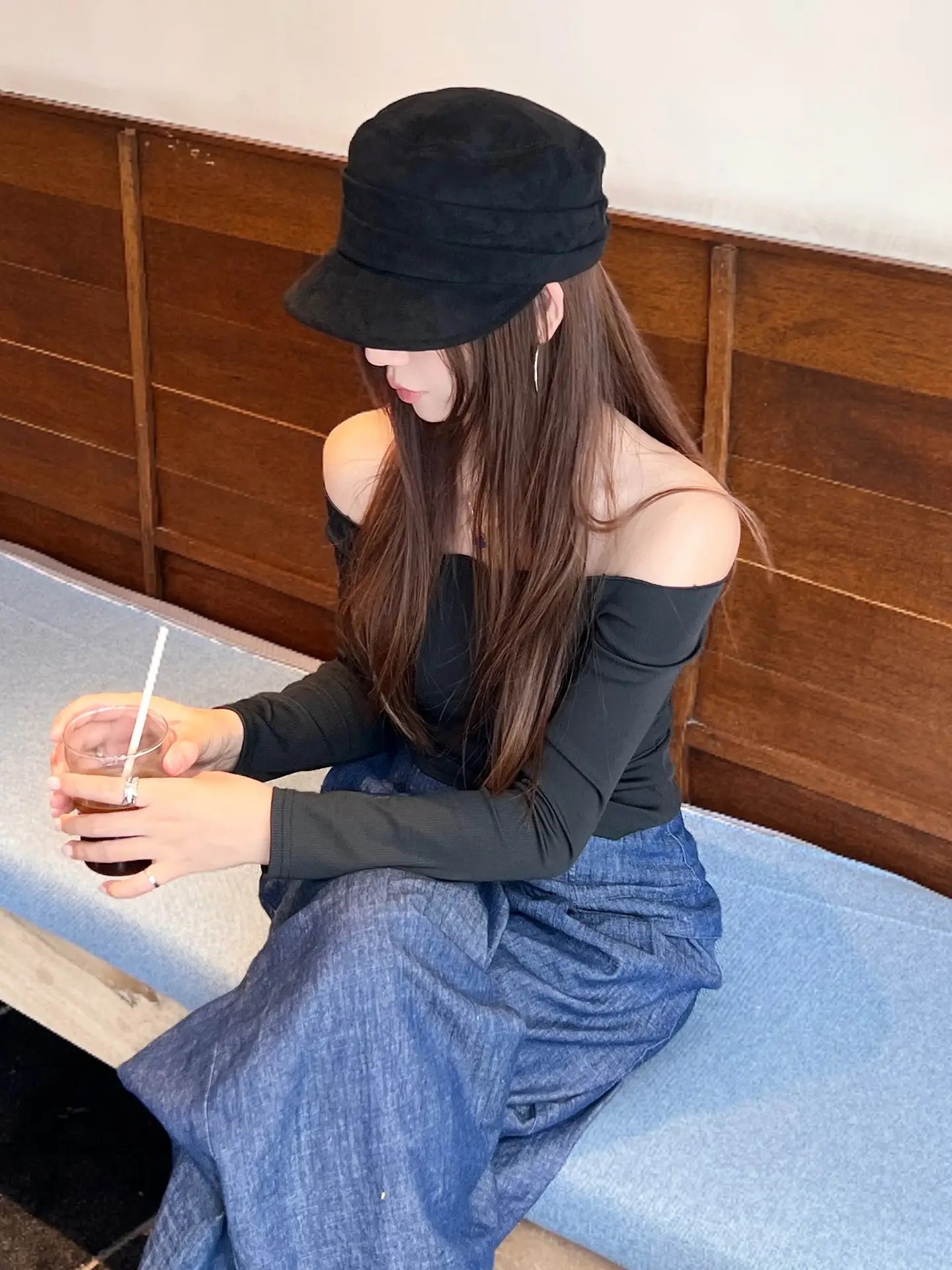 Women Equestrian Suede Baseball Cap Beige Flat Top — feature 9