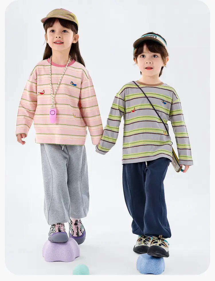 Duduia Striped Cotton T-Shirt for Boys Spring Collection — feature 13