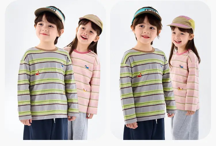 Duduia Striped Cotton T-Shirt for Boys Spring Collection — feature 14