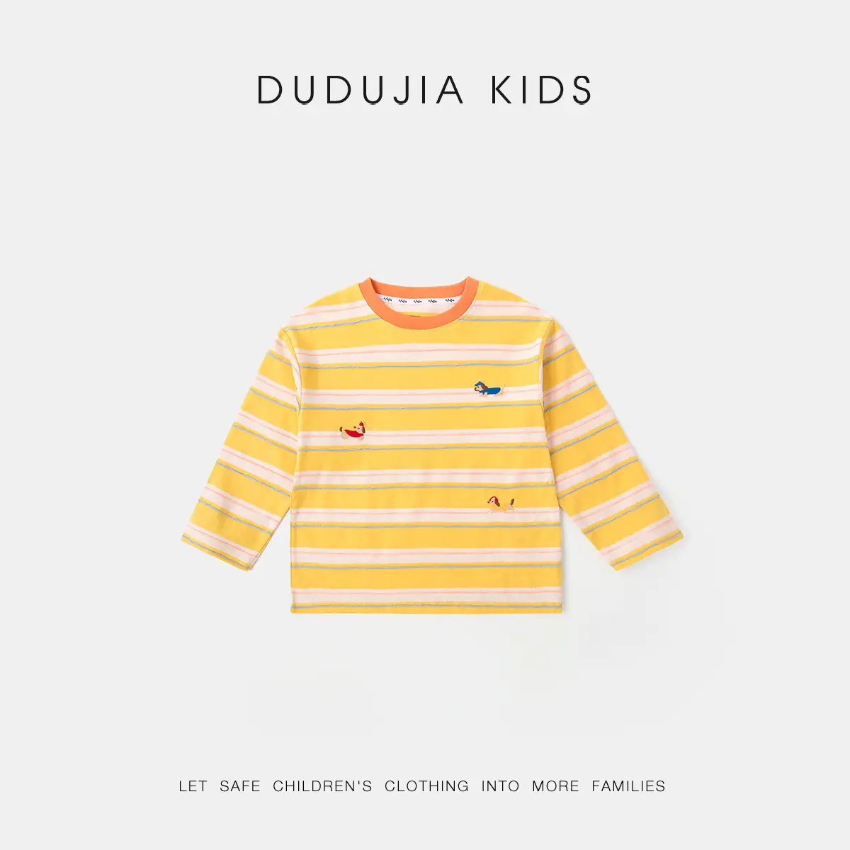Duduia Striped Cotton T-Shirt for Boys Spring Collection - Image 3