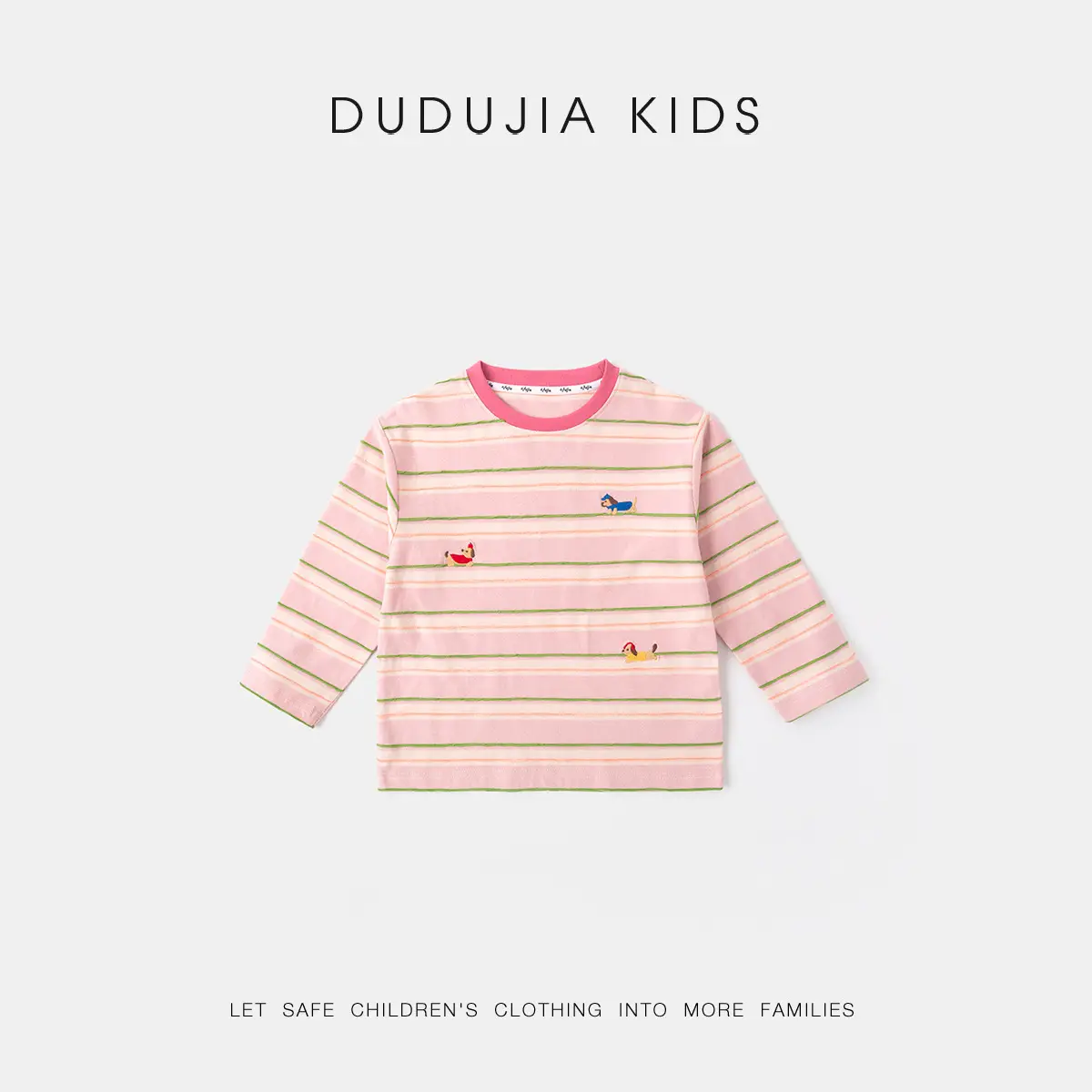 Duduia Striped Cotton T-Shirt for Boys Spring Collection - Image 4