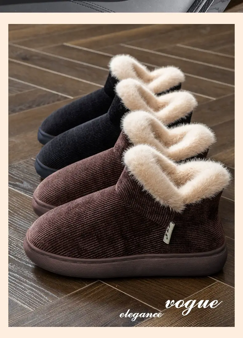 Thick-Soled Cotton Slippers for Men, New Winter Indoor Non-Slip Plush-Lined Elderly Slippers with Rubber Sole for Women — feature 13