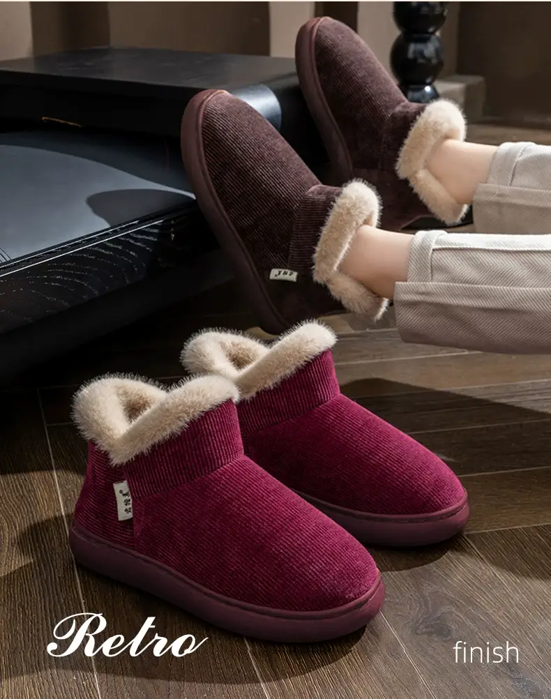 Thick-Soled Cotton Slippers for Men, New Winter Indoor Non-Slip Plush-Lined Elderly Slippers with Rubber Sole for Women — feature 15