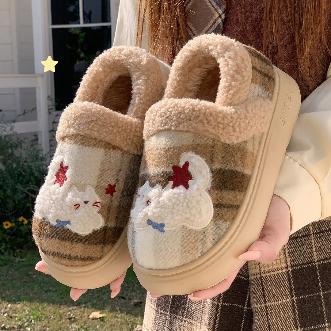 Lidani Cotton Slippers for Women, Winter Closed-Back Cute 2025 New Style, Warm, Non-Slip, Indoor Home Couple Slippers - Image 5