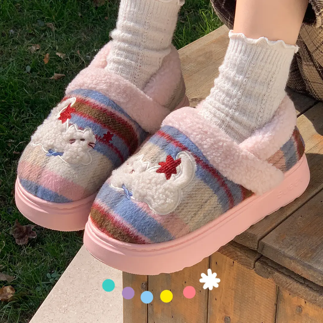 Lidani Cotton Slippers for Women, Winter Closed-Back Cute 2025 New Style, Warm, Non-Slip, Indoor Home Couple Slippers - Image 6