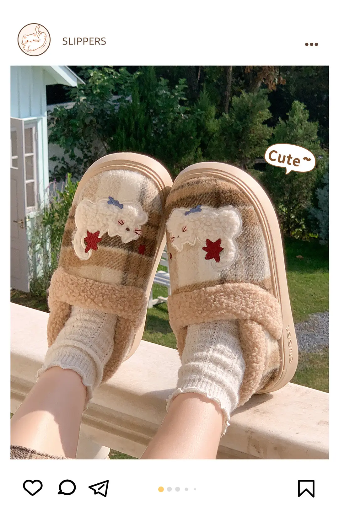 Lidani Cotton Slippers for Women, Winter Closed-Back Cute 2025 New Style, Warm, Non-Slip, Indoor Home Couple Slippers — feature 1