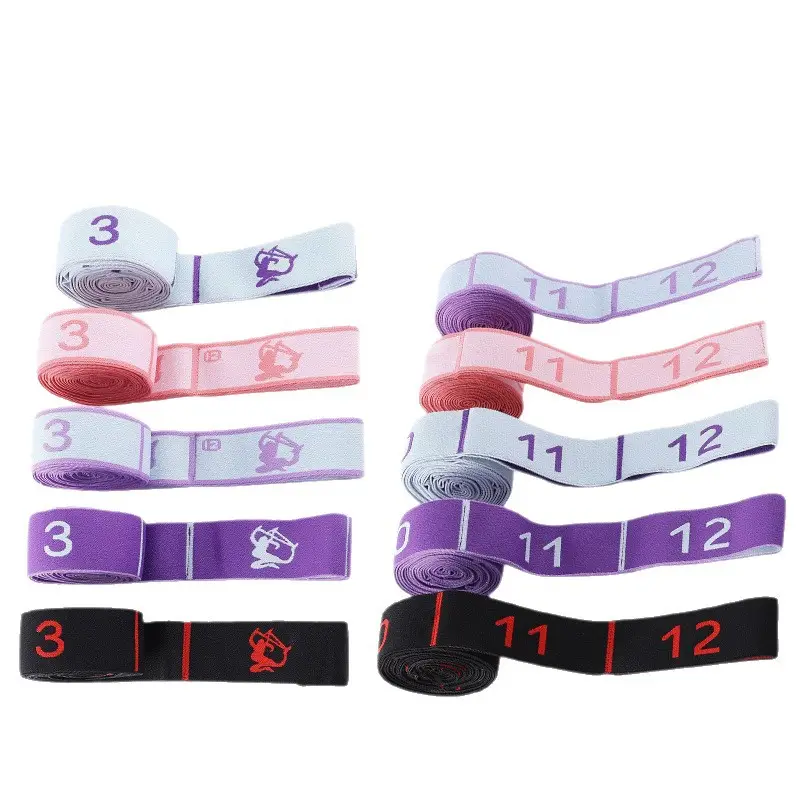 Cross-Border Hot-Selling High-Quality Yoga Resistance Bands for Sports and Fitness, Resistance Bands for Yoga and Dance, Digital Resistance Bands