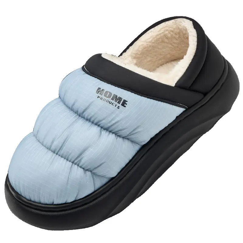Cotton Shoes Men's Winter 2025 New Indoor Home Non-Slip Warm Home Bag Heel Soft Sole Winter Wool Slippers - Image 8
