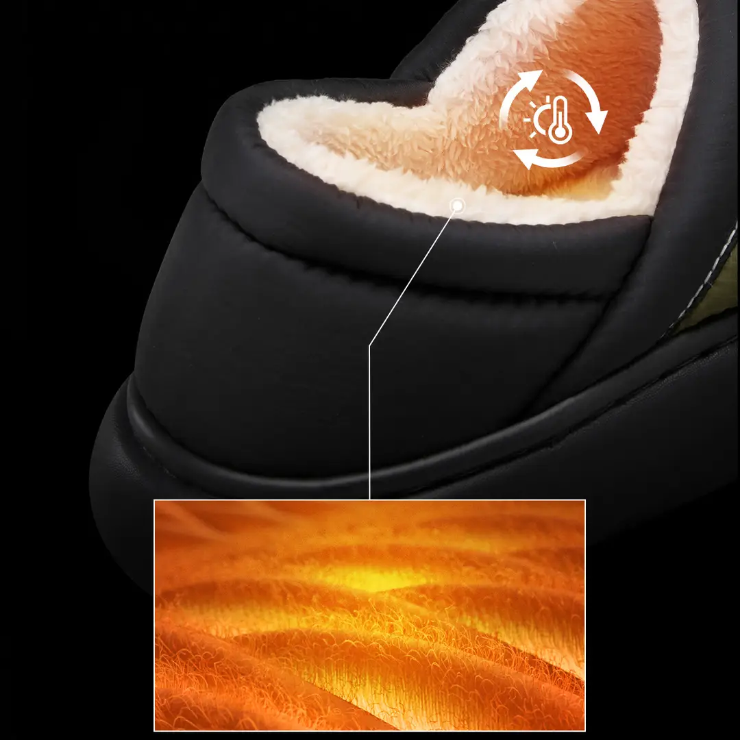 Cotton Shoes Men's Winter 2025 New Indoor Home Non-Slip Warm Home Bag Heel Soft Sole Winter Wool Slippers — feature 13