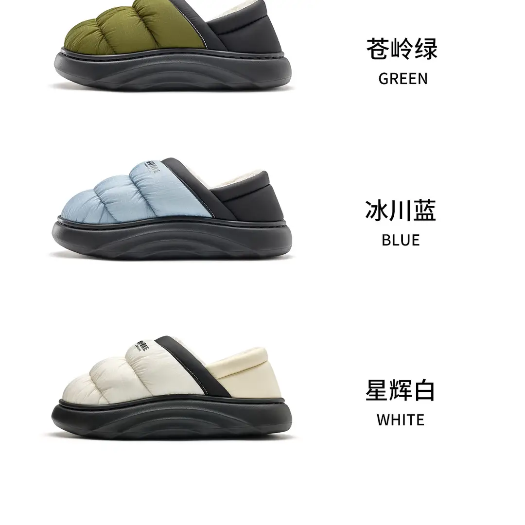 Cotton Shoes Men's Winter 2025 New Indoor Home Non-Slip Warm Home Bag Heel Soft Sole Winter Wool Slippers — feature 23