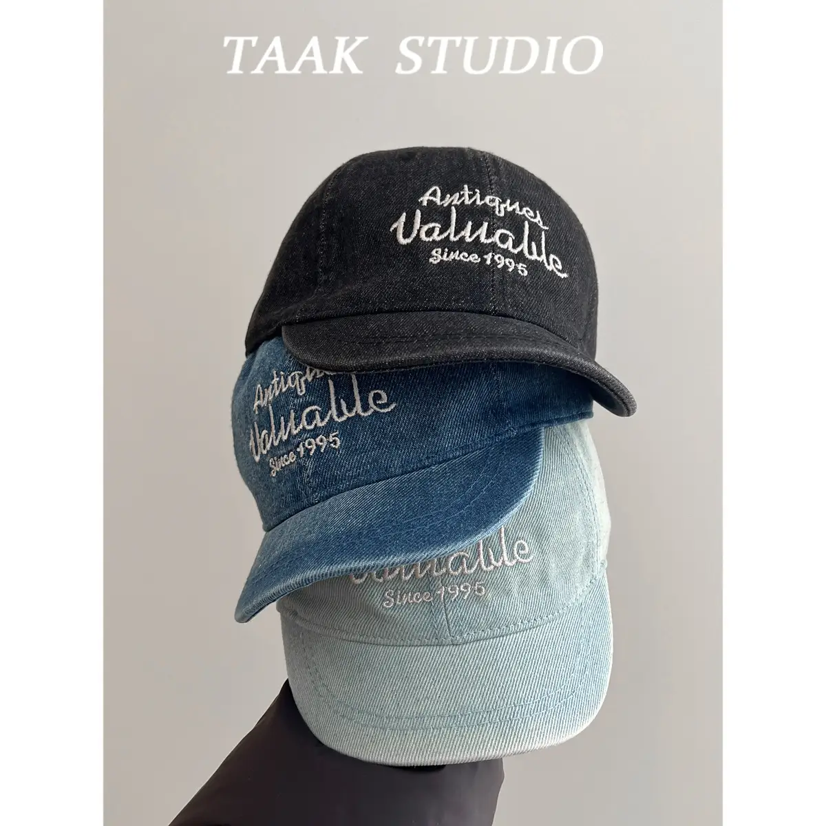 Women's Blue Duck-Tongue Baseball Cap with "Amaki Khaki" Embroidery - Image 4