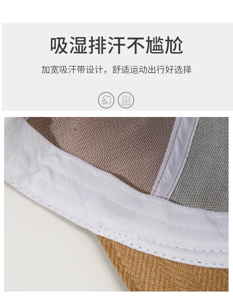 Black Herringbone Baseball Cap with Crown Embroidery — feature 3
