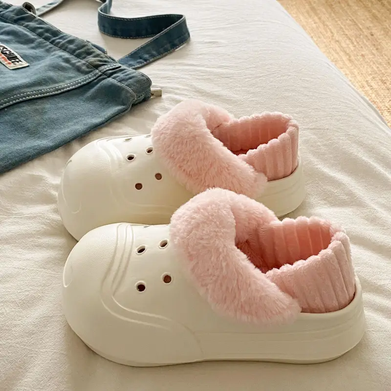 Cute Cat Toe Cotton Heel Shoes for Women Grey