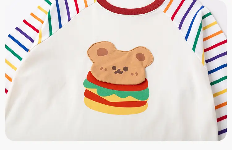 Kids Cotton T-Shirt Spring New Boys Girls Rainbow Print — feature 25