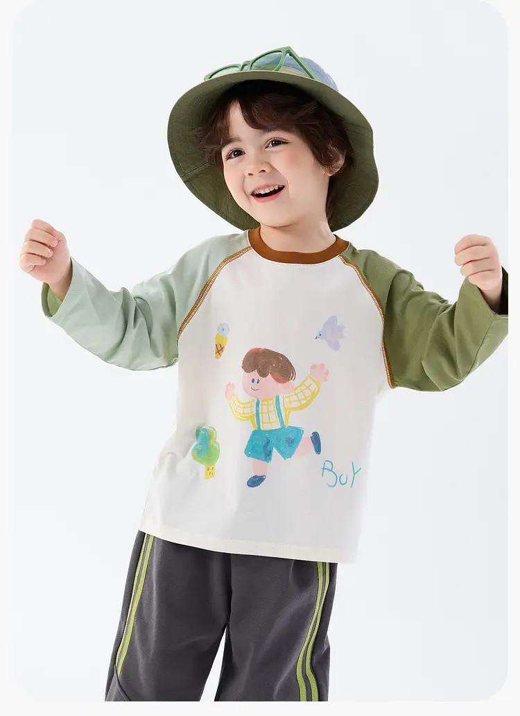 2026 Spring Boys Cotton T-Shirt Antibacterial Print — feature 15