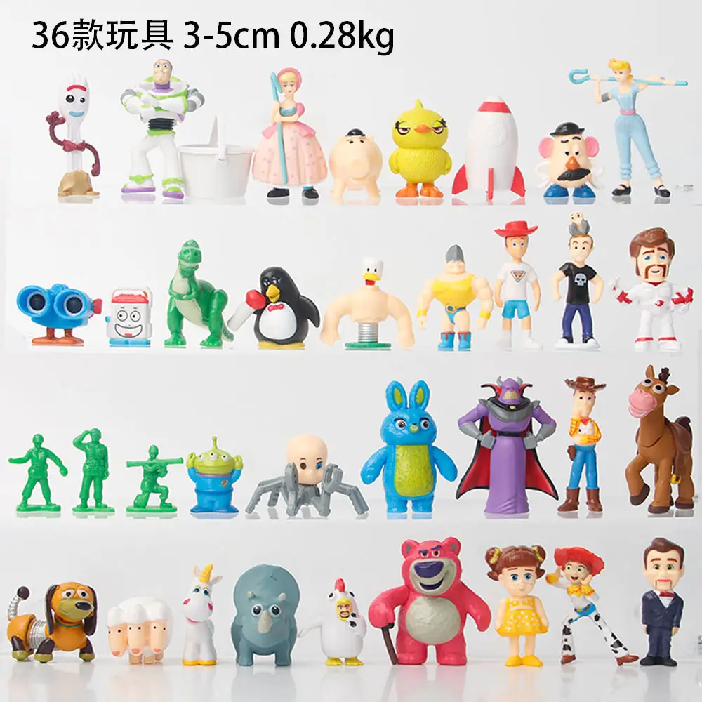 Toy Story Mini Figures Buzz, Woody, and Three-Eyed Alien Toy Model Figurines Capsule Toy Dolls