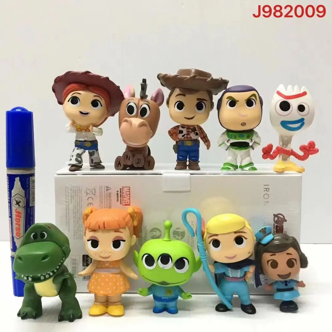 Toy Story Mini Figures Buzz, Woody, and Three-Eyed Alien Toy Model Figurines Capsule Toy Dolls