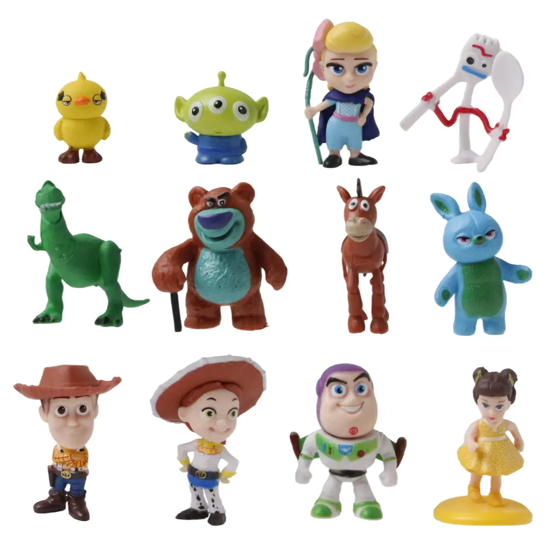Toy Story Mini Figures Buzz, Woody, and Three-Eyed Alien Toy Model Figurines Capsule Toy Dolls
