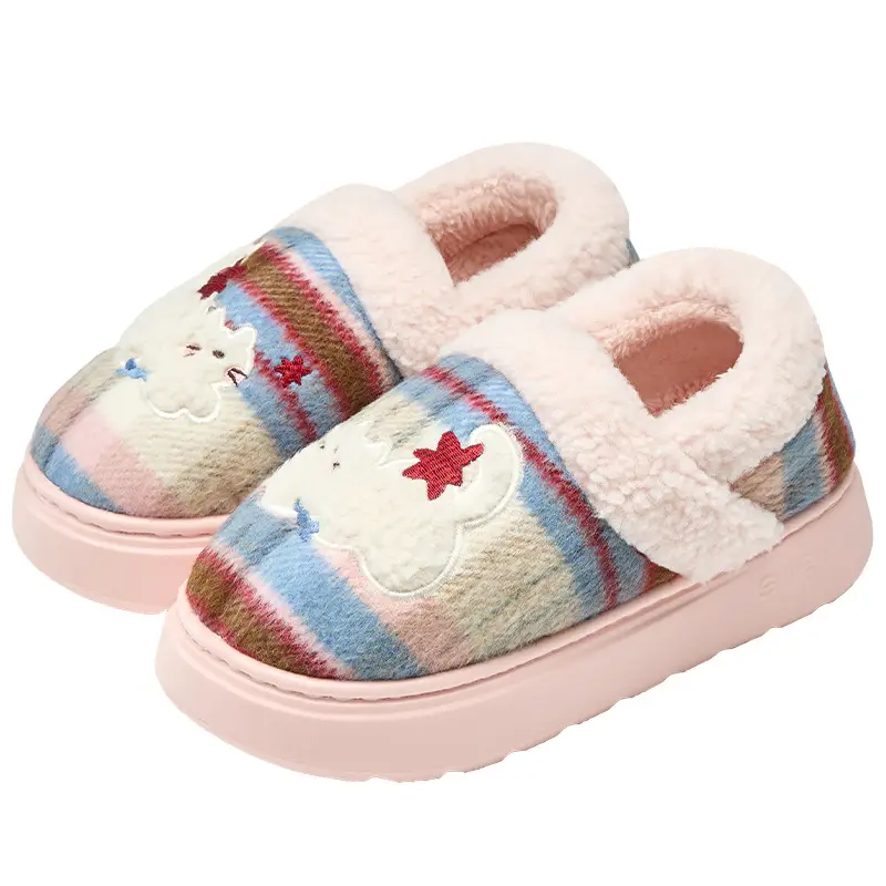 Cotton Shoes for Women, Winter 2025 New Style, Indoor Home Warm Plush Slippers, Comfortable for Home Use, Men's Autumn and Winter - Image 8